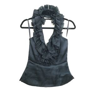 WHBM ruffle halter top